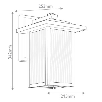Kichler - Outdoor-Wandleuchte CAPPANNA 1xE27/60W/230V IP44 schwarz
