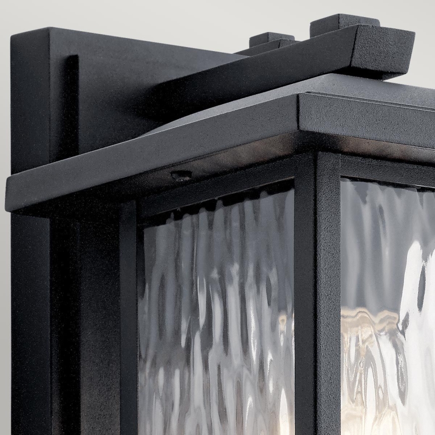 Kichler - Applique murale extérieure CAPPANNA S 1xE27/60W/230V IP44 noire