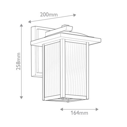 Kichler - Outdoor-Wandleuchte CAPPANNA 1xE27/60W/230V IP44 schwarz