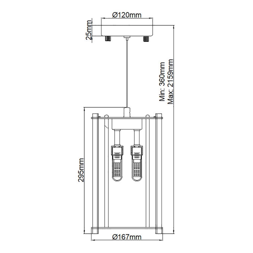 Kichler - Suspension filaire LED de salle de bain CRYSTAL SKYE 2xG9/3W/230V IP44
