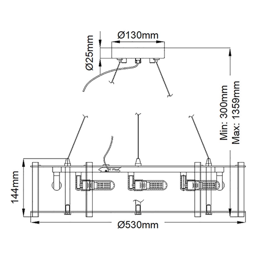 Kichler - LED-Badezimmer-Hängeleuchte CRYSTAL SKYE 8xG9/3W/230V IP44