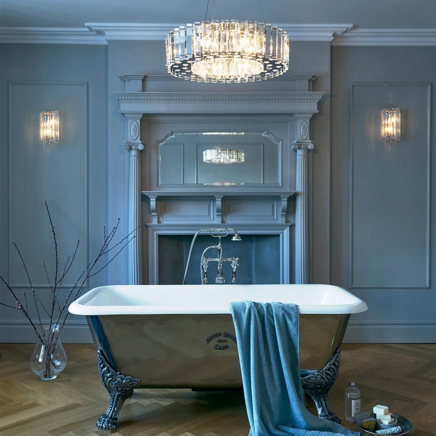 Kichler - Lampadario da bagno su filo LED CRYSTAL SKYE 8xG9/3W/230V IP44