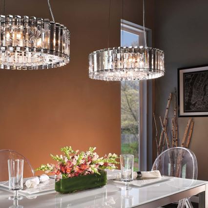 Kichler - Lampadario da bagno su filo LED CRYSTAL SKYE 8xG9/3W/230V IP44