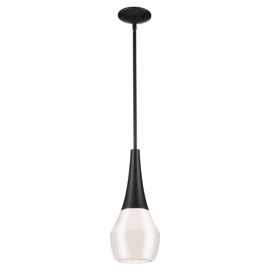 Kichler - Lampadario a stelo DEELA 1xE27/60W/230V Ø 17,8 cm nero