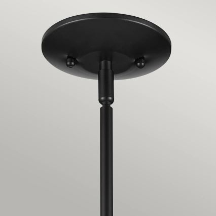 Kichler - Lampadario a stelo DEELA 1xE27/60W/230V Ø 17,8 cm nero