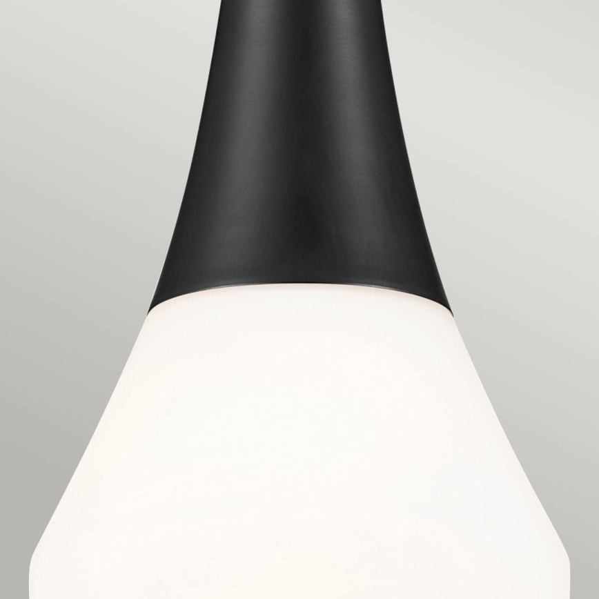 Kichler - Lampadario a stelo DEELA 1xE27/60W/230V Ø 17,8 cm nero