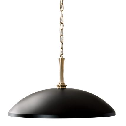 Kichler - Hängeleuchte an Kette DELAROSA 1xE27/60W/230V schwarz/Messing