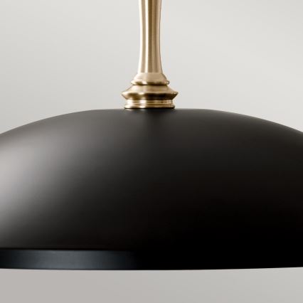 Kichler - Hängeleuchte an Kette DELAROSA 1xE27/60W/230V schwarz/Messing