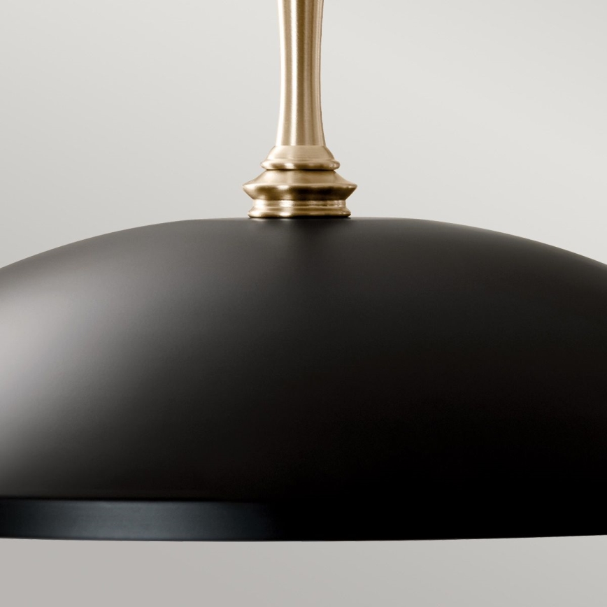 Kichler - Hängeleuchte an Kette DELAROSA 1xE27/60W/230V schwarz/Messing
