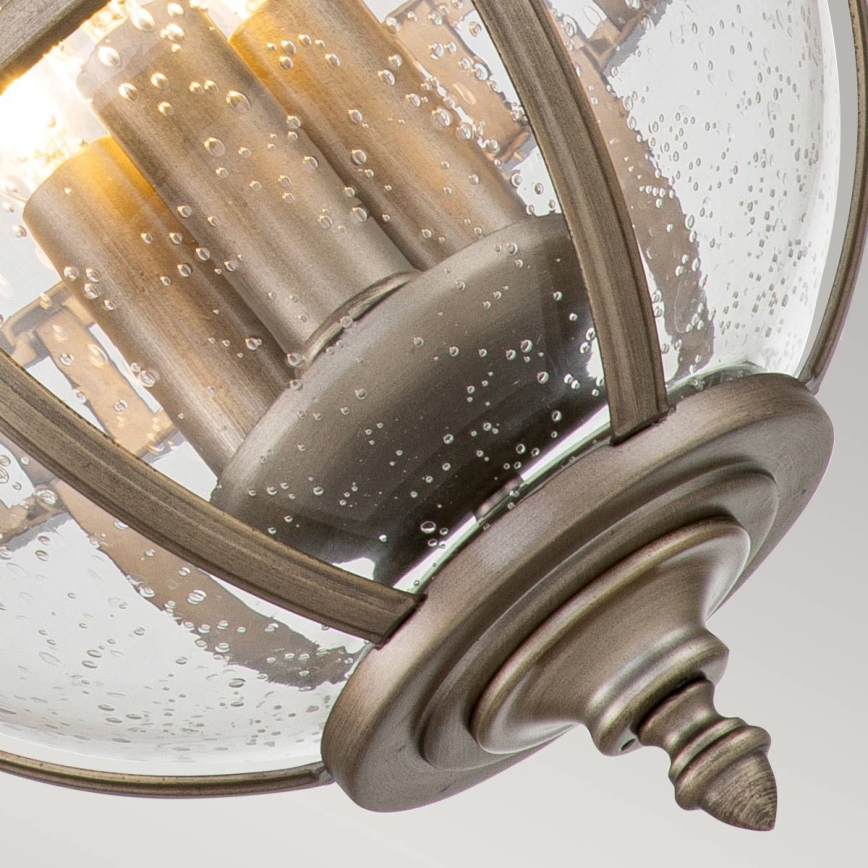 Kichler – Suspension extérieure HALLERON sur chaîne, 3 ampoules E14 (max. 40 W), 230 V, IP44