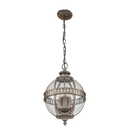 Kichler – Suspension extérieure HALLERON sur chaîne, 3 ampoules E14 (max. 40 W), 230 V, IP44
