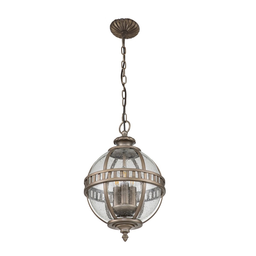 Kichler – Suspension extérieure HALLERON sur chaîne, 3 ampoules E14 (max. 40 W), 230 V, IP44