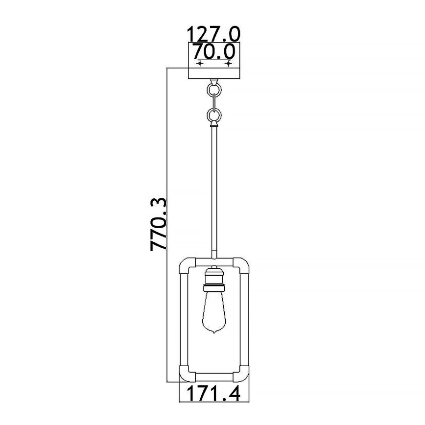 Kichler - Lampadario a sospensione con supporto rigido IMAHN 1xE27/60W/230V