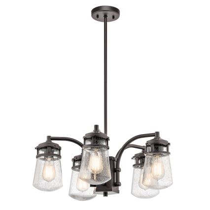 Kichler - Outdoor-Hängeleuchte an Stange LYNDON 5xE27/60W/230V IP44