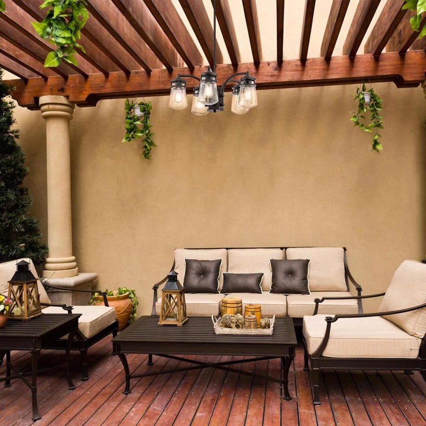 Kichler - Outdoor-Hängeleuchte an Stange LYNDON 5xE27/60W/230V IP44