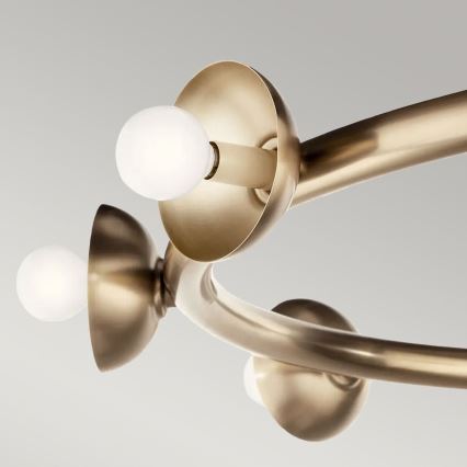 Kichler - Pendelleuchte PALTA mit Kabelabhängung, 9x E14/40W, 230V, goldfarben