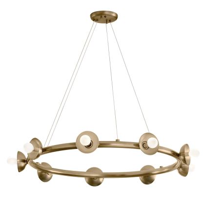 Kichler - Lustre sur câble PALTA 9xE14/40W/230V doré