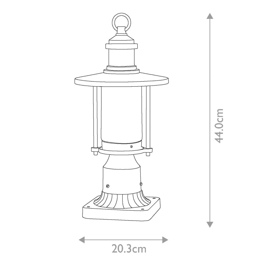 Kichler - Lampada da esterno RIVERWOOD 1xE27/60W/230V IP44 nero