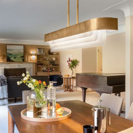 Kichler - LED-Pendelleuchte an Stange SERENE LED/40W/230V goldfarben