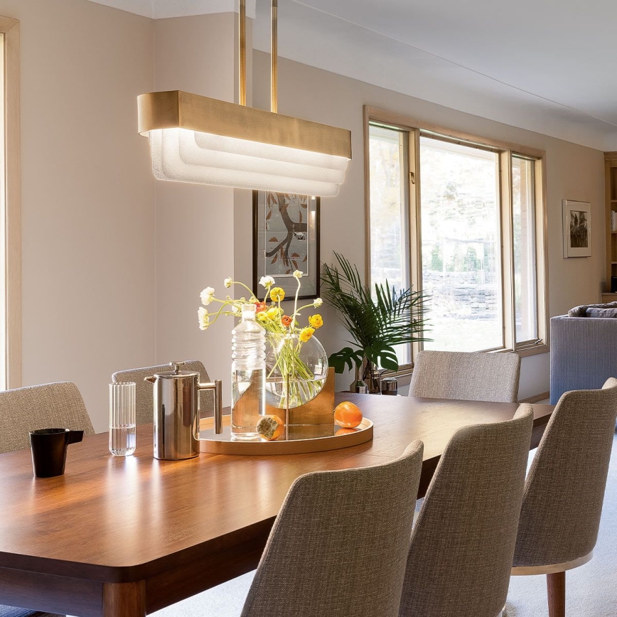 Kichler - LED-Pendelleuchte an Stange SERENE LED/40W/230V goldfarben