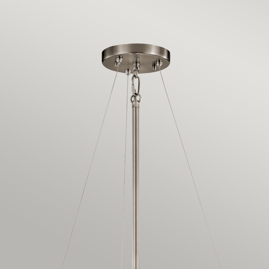 Kichler - Lampadario a sospensione con supporto rigido SILVER CORAL 3xE27/100W/230V cromo opaco