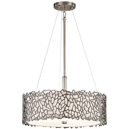 Kichler - Suspension-barre SILVER CORAL 3xE27/100W/230V chrome mat