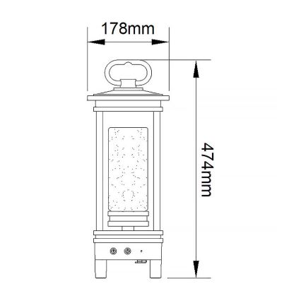 Kichler - LED da esterno ricaricabile lampada da tavolo con altoparlante SOUTH HOPE LED/3W/230V IP44