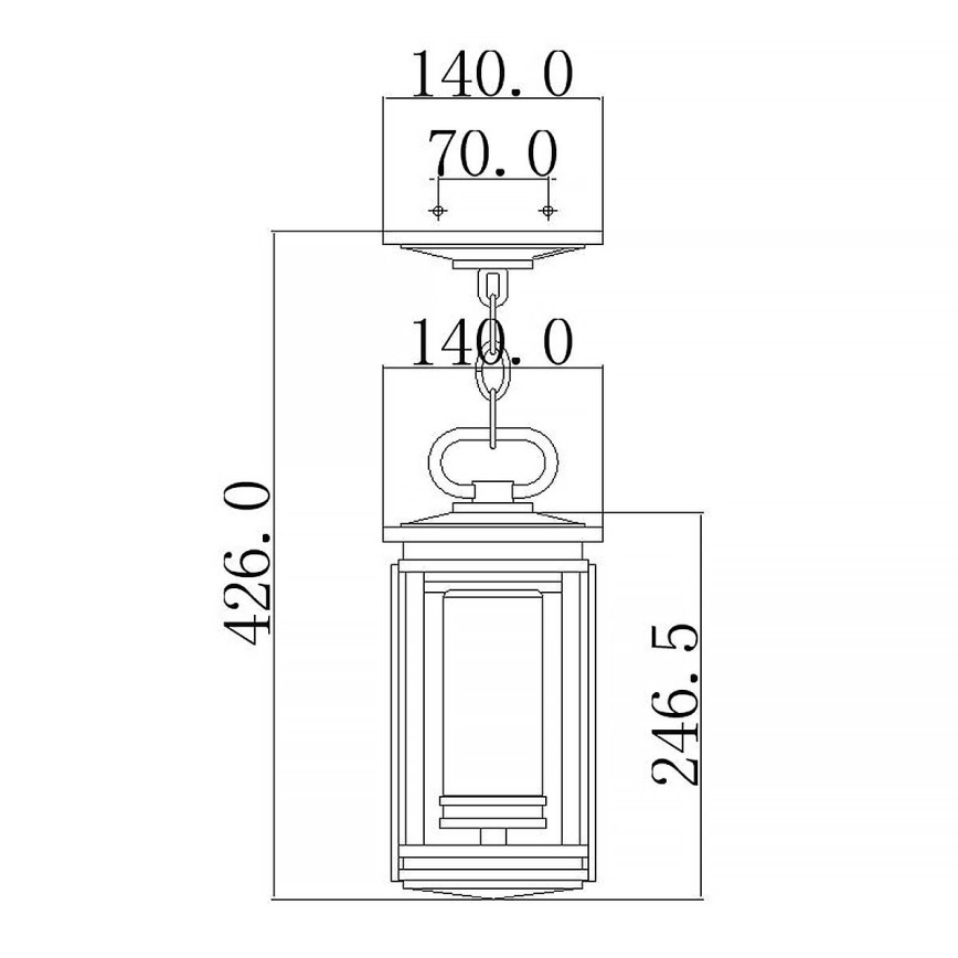Kichler - Outdoor-Hängeleuchte an Kette SOUTH HOPE 1xE14/60W/230V IP44