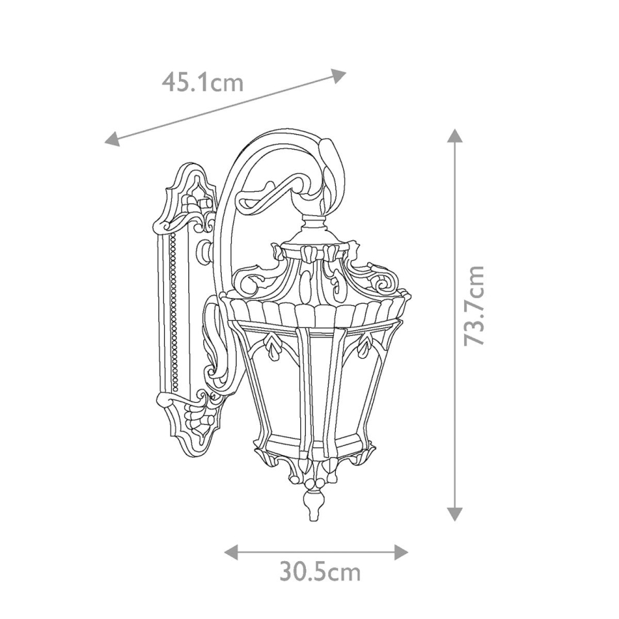 Kichler - Applique da esterno TOURNAI 3xE14/60W/230V IP44