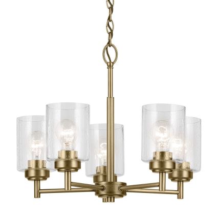 Kichler - Lampadario a sospensione con catena WINSLOW 5xE27/60W/230V diametro 50,2 cm ottone