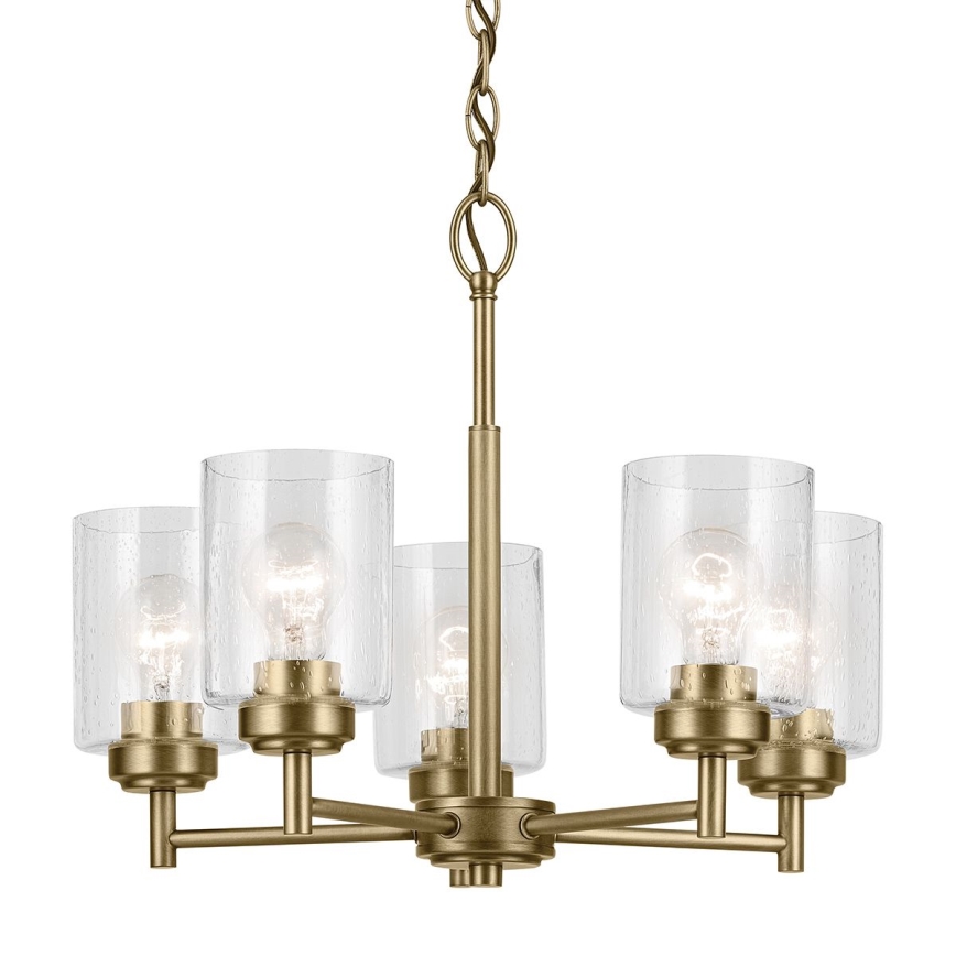 Kichler - Lampadario a sospensione con catena WINSLOW 5xE27/60W/230V diametro 50,2 cm ottone