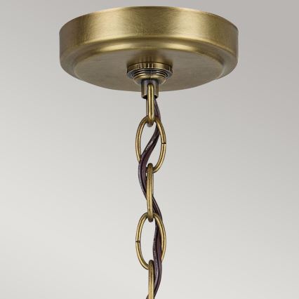 Kichler - Hängeleuchte an Kette WINSLOW 6xE27/60W/230V d 66 cm Messing