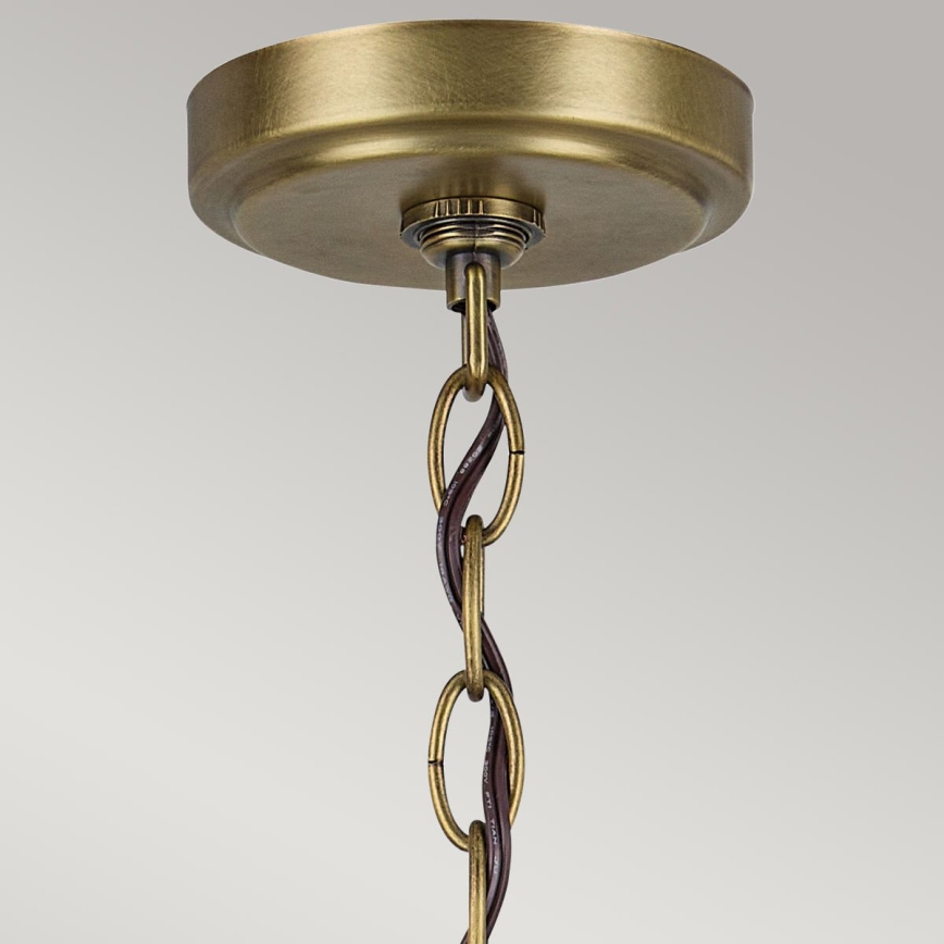 Kichler - Hängeleuchte an Kette WINSLOW 6xE27/60W/230V d 66 cm Messing