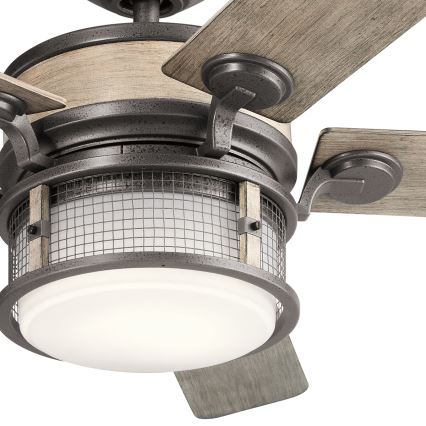 Kichler - Ventilateur de plafond à intensité variable AHRENDALE LED/10W/230V IP44 + télécommande