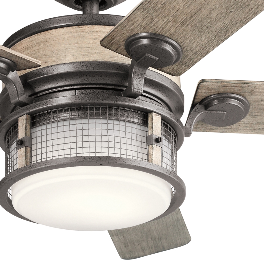 Kichler - Ventilateur de plafond à intensité variable AHRENDALE LED/10W/230V IP44 + télécommande