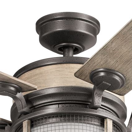 Kichler - Ventilateur de plafond à intensité variable AHRENDALE LED/10W/230V IP44 + télécommande