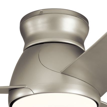 Kichler - Dimmbarer LED-Deckenventilator ERIS LED/10W/230V matt Chrom IP44 + Fernbedienung