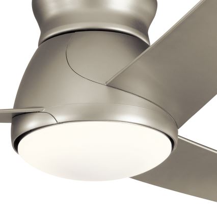 Kichler - Ventilatore da soffitto dimmerabile a LED ERIS LED/10W/230V cromo opaco IP44 + telecomando