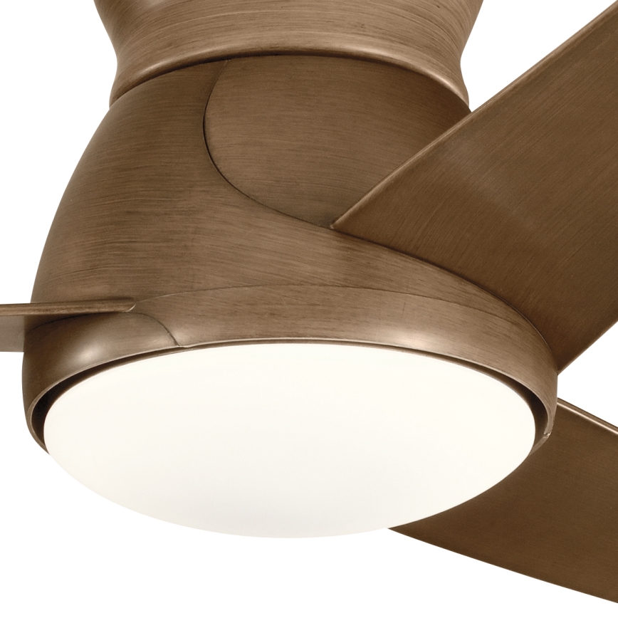 Kichler - Dimmbarer LED-Deckenventilator ERIS LED/10W/230V bronzen IP44 + Fernbedienung