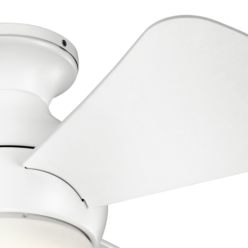 Kichler - Ventilateur de plafond à intensité variable SOLA LED/10W/230V IP23 blanc + télécommande