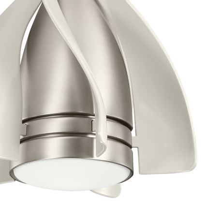 Kichler - Dimmbarer LED-Deckenventilator TERNA LED/10W/230V matt Chrom/weiß + Fernbedienung