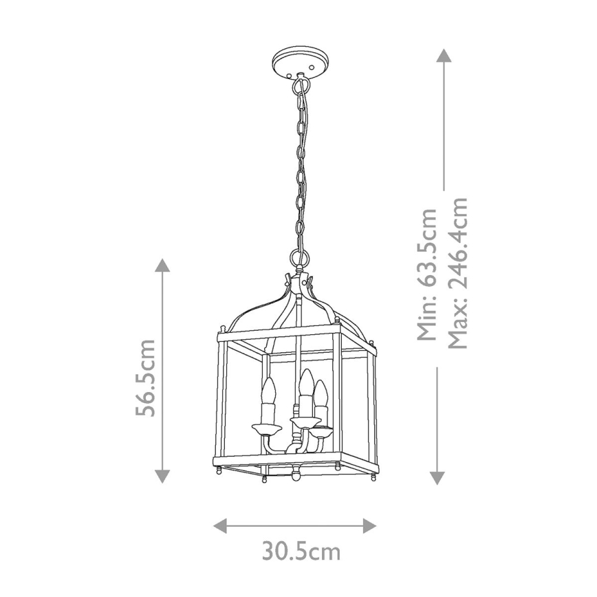 Kichler - Lampadario a sospensione con catena LARKIN 3xE14/60W/230V antracite