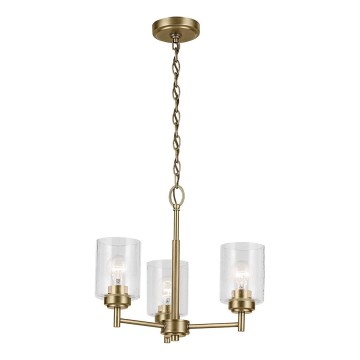 Kichler - Lampadario a sospensione con catena WINSLOW 3xE27/60W/230V diametro 45,8 cm ottone