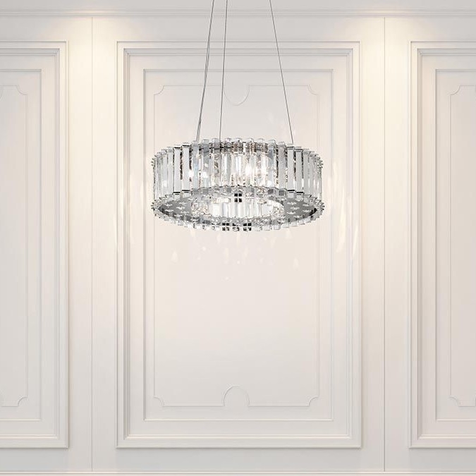 Kichler - Lampadario da bagno su filo LED CRYSTAL SKYE 6xG9/3W/230V IP44