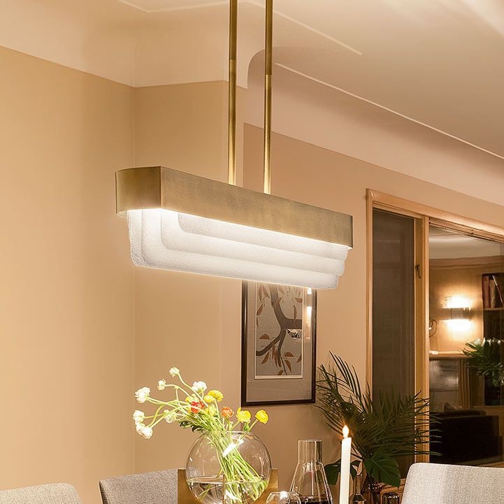Kichler - LED-Pendelleuchte an Stange SERENE LED/40W/230V goldfarben