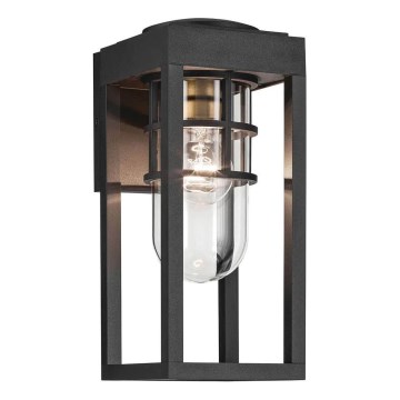 Kichler - Outdoor-Wandleuchte HONE 1xE27/60W/230V IP44 schwarz