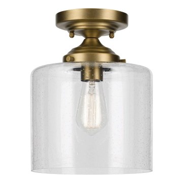 Kichler - Plafoniera WINSLOW 1xE27/60W/230V diametro 21,6 cm ottone