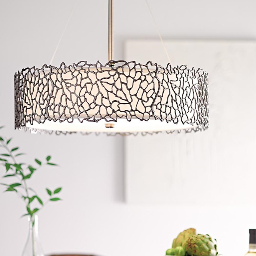 Kichler - Suspension-barre SILVER CORAL 3xE27/100W/230V chrome mat