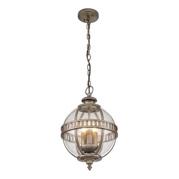 Kichler – Suspension extérieure HALLERON sur chaîne, 3 ampoules E14 (max. 40 W), 230 V, IP44