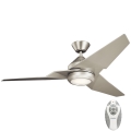 Kichler - Ventilateur de plafond à intensité variable JADE LED/18W/230V argent + télécommande